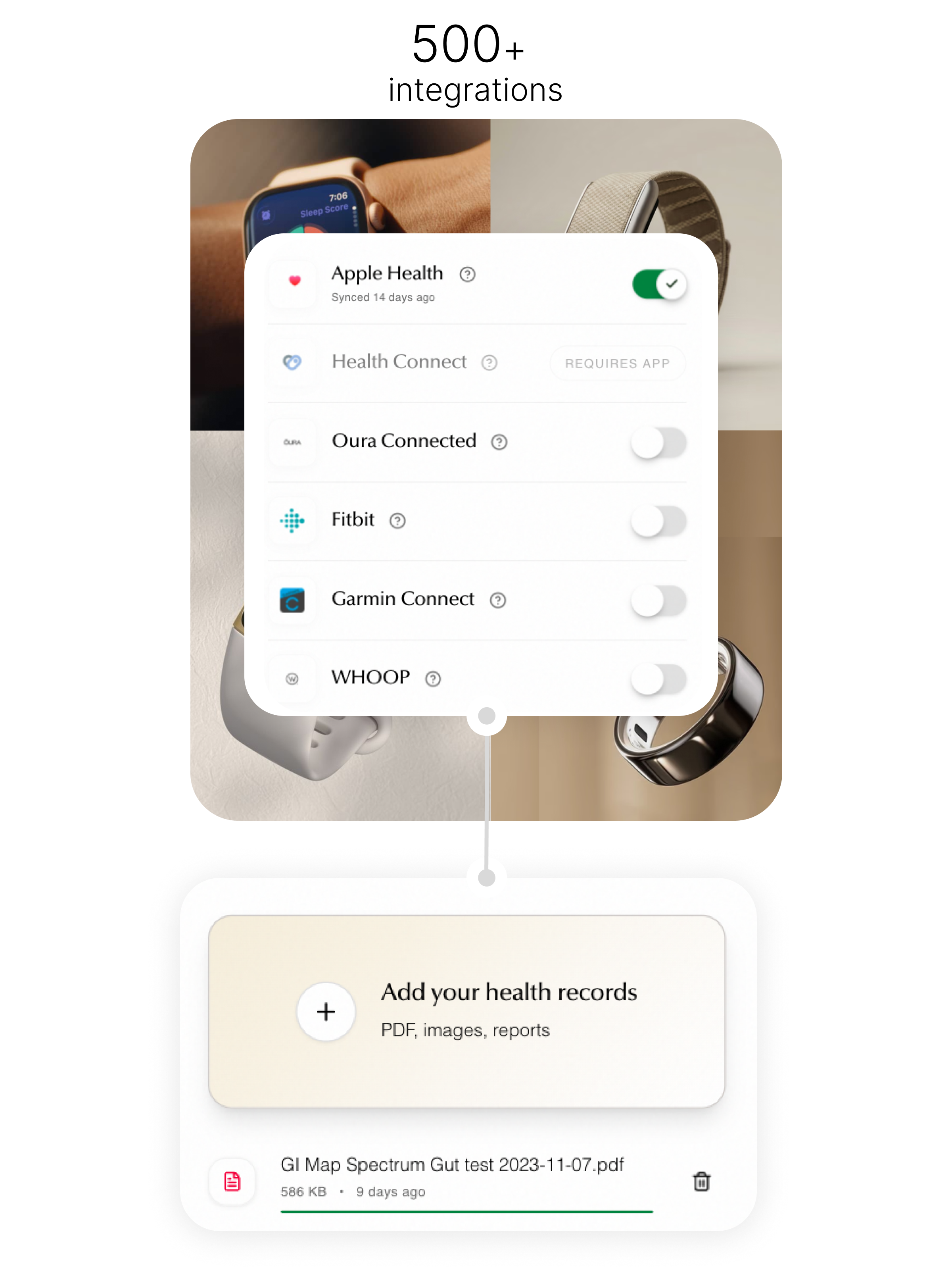 Connect your devices and share your history